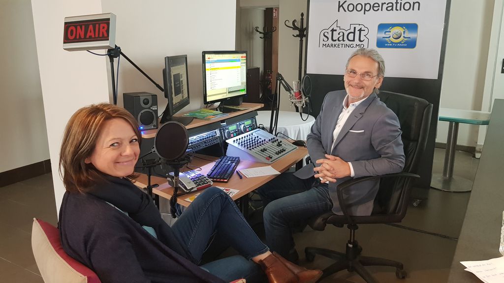 Andrea Samer mit Gerhard Pellegrini von Radio SOL